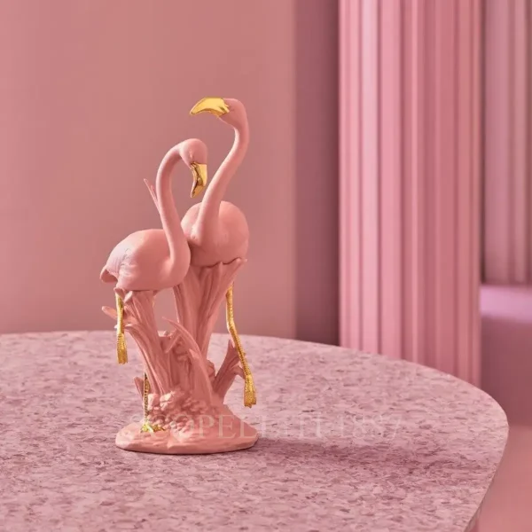 lladro the flamingos rose sculpture