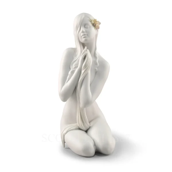 lladró inner peace woman porcelain figurine