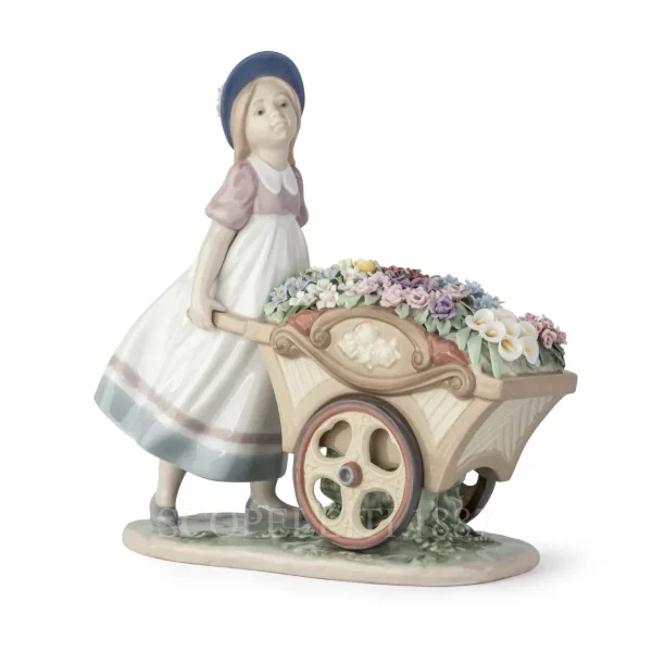 lladró love's tender tokens girl porcelain figurine