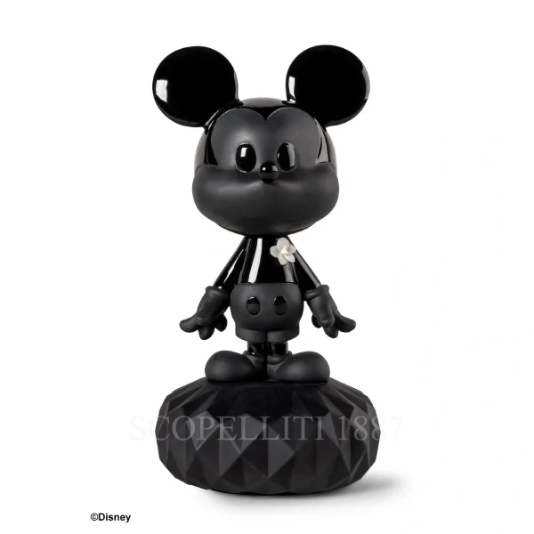 lladró mickey mouse™ porcelain sculpture black