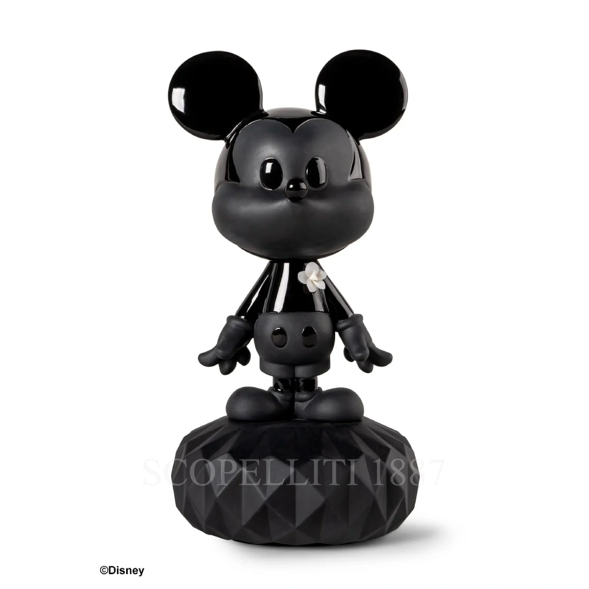 lladró mickey mouse™ porcelain sculpture black