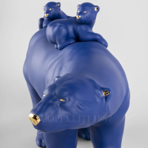 lladró mummy bear and babies sculpture