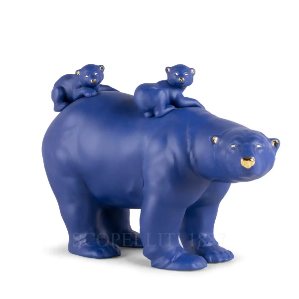lladró mummy bear and babies sculpture