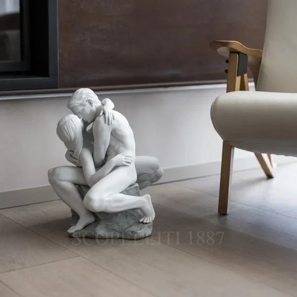 lladró passionate kiss couple porcelain sculpture