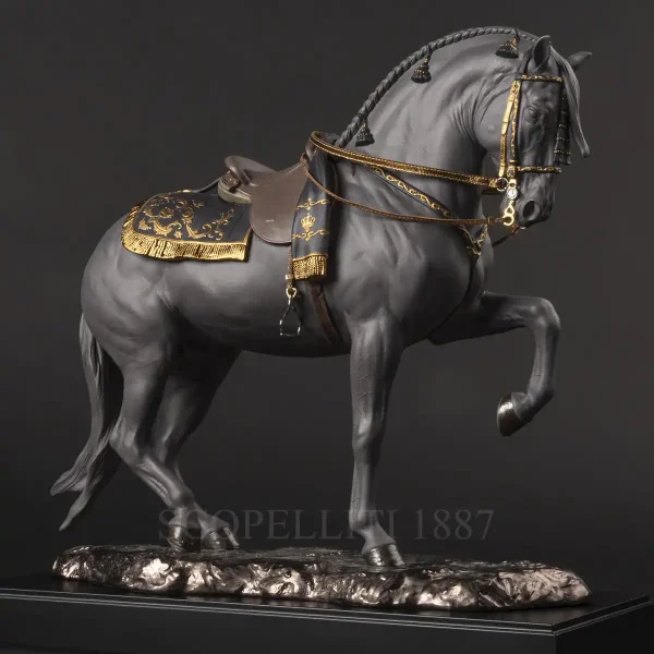 lladro spanish pure breed sculpture black limited edition