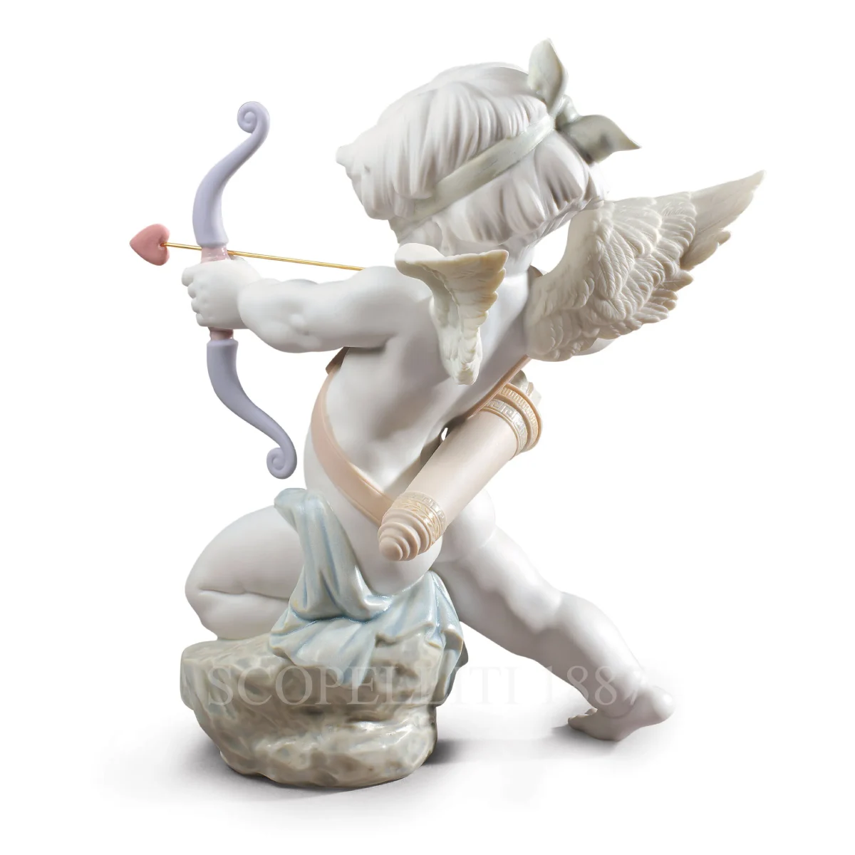 lladró straight to the heart cupid angel porcelain figurine