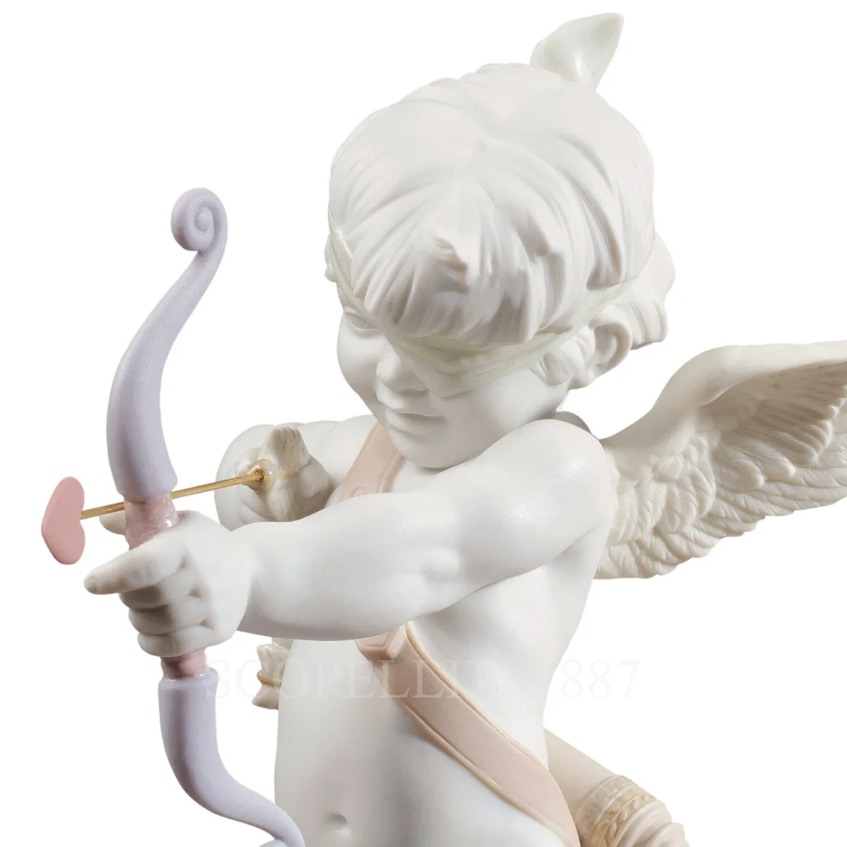 lladró straight to the heart cupid angel porcelain figurine