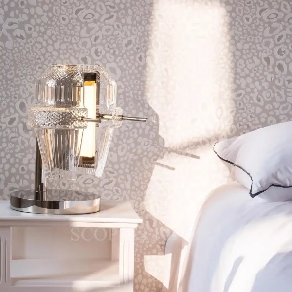 saint louis matrice table lamp nickel plated finish