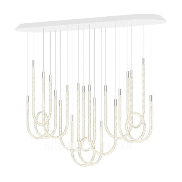 saint louis torsade pendant 10 light chandelier horizontal short