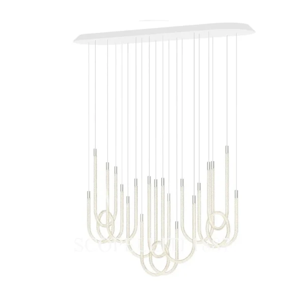 saint louis torsade pendant 10 light chandelier horizontal