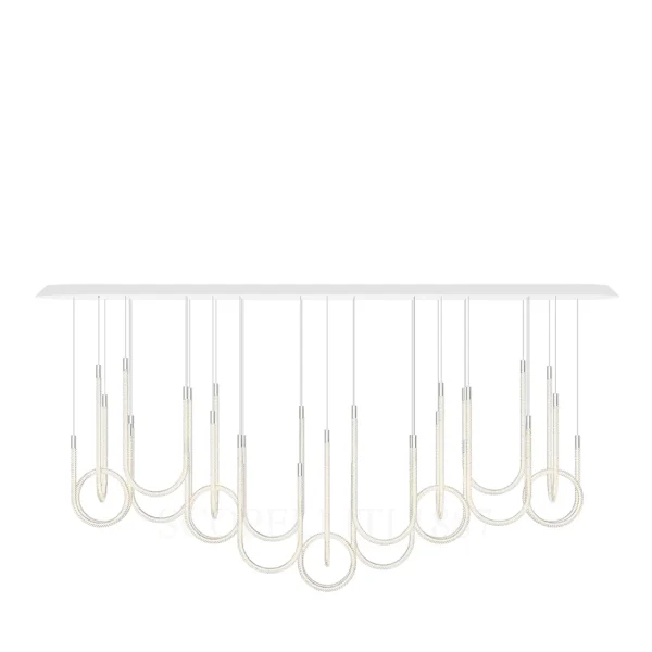 saint louis torsade pendant 18 light chandelier horizontal