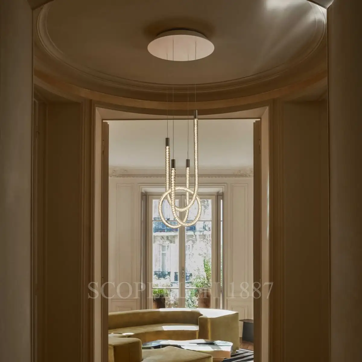 saint louis torsade pendant 2 light