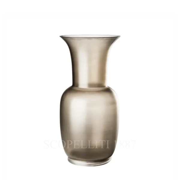 venini opalino vase taupe medium sandblasted