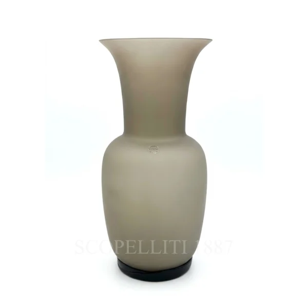 venini opalino vase taupe medium sandblasted
