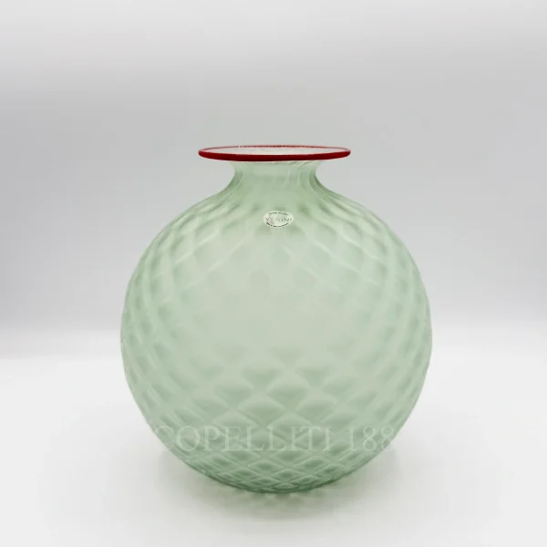 venini vase monofiore balloton medium rio green sandblasted