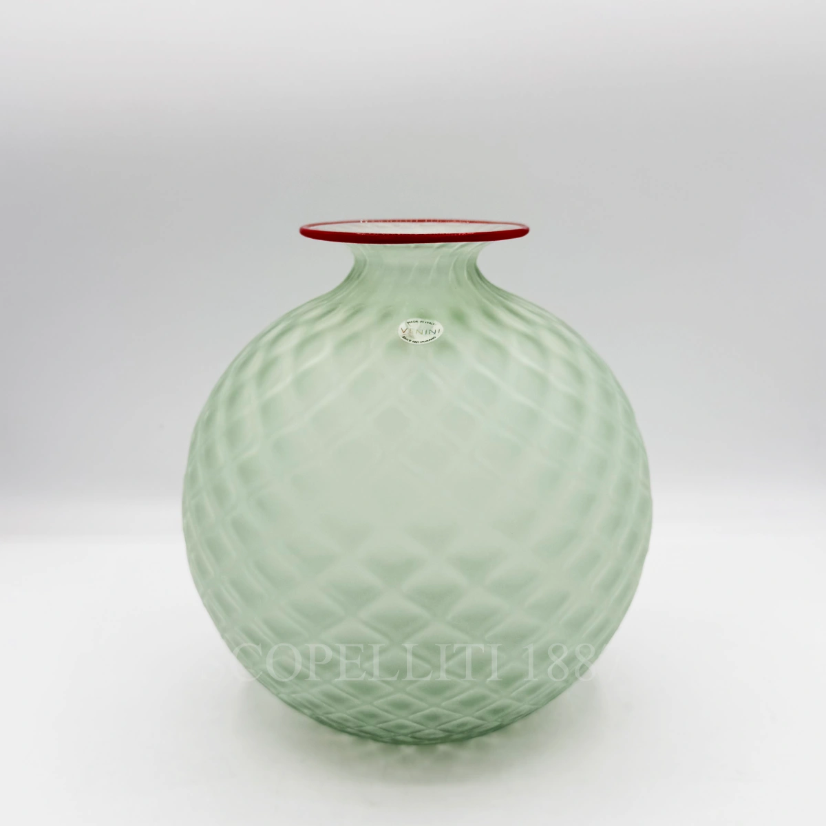 venini vase monofiore balloton medium rio green sandblasted