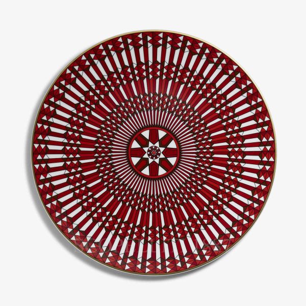 baccarat-service-plate-arcadia-red baccarat arcadia red service plate