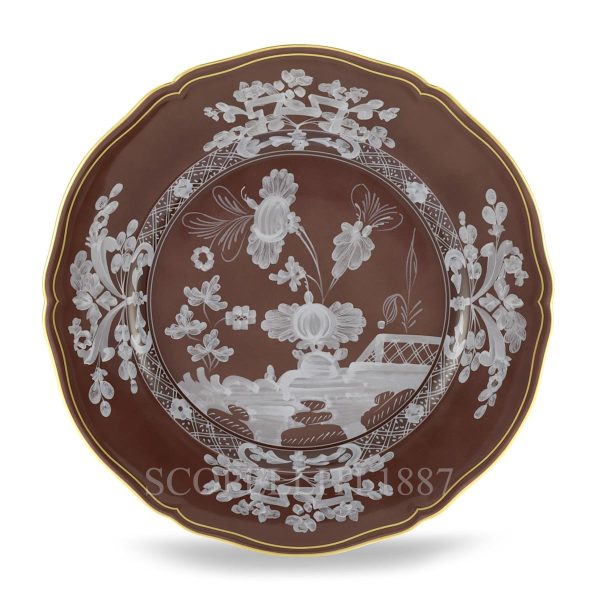 ginori-oriente-italiano-castagna-charger-plate ginori 1735 oriente italiano castagna charger plate