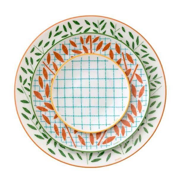 hermes a walk in the garden dinnerware