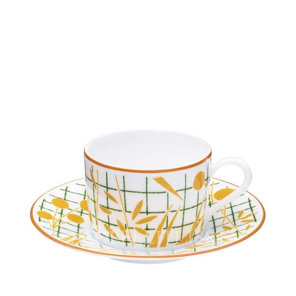 hermes a walk in the garden tea cup yellow