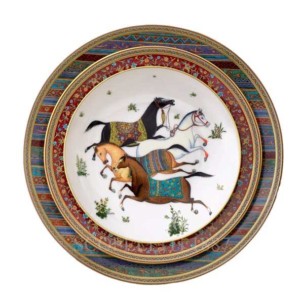hermès cheval d’orient equestrian-inspired porcelain dinnerware with horse motifs hermès cheval d’orient equestrian-inspired porcelain dinnerware with horse motifs