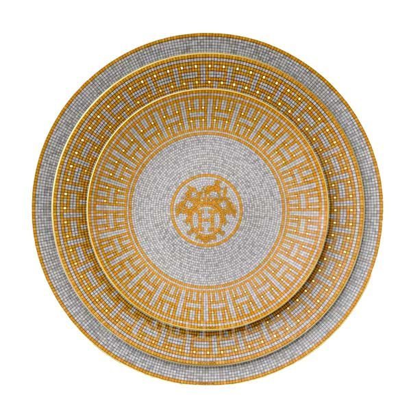 hermès mosaique au 24 gold mosaic porcelain dinnerware set hermès mosaique au 24 gold mosaic porcelain dinnerware set