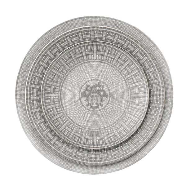 hermes dinnerware mosaique platinum