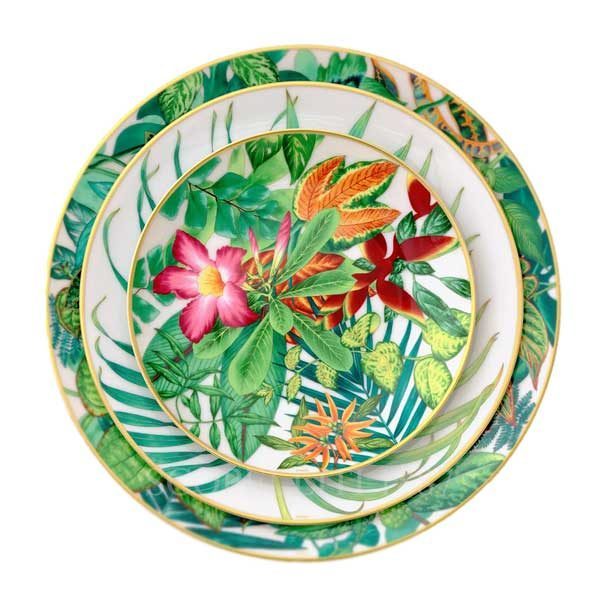 hermès passifolia botanical porcelain dinnerware with vibrant floral motifs hermès passifolia botanical porcelain dinnerware with vibrant floral motifs