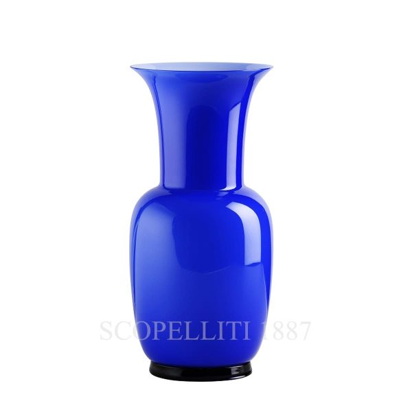 venini blue opalino vase