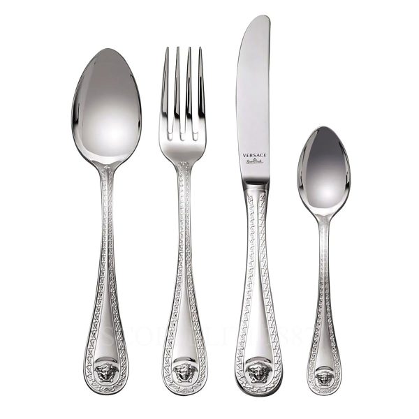versace-medusa-cutlery-silver-plated-4piece-place-setting versace 4 piece place setting medusa cutlery silver plated