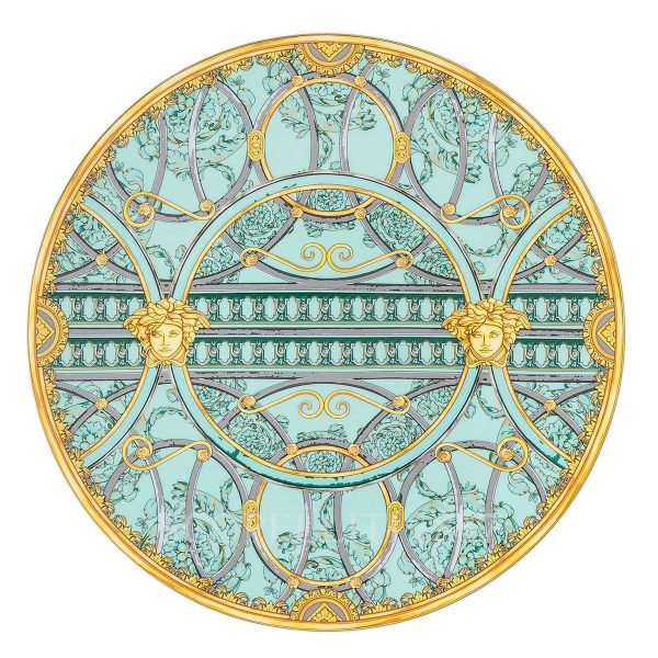 versace service plate 33 cm scala del palazzo green